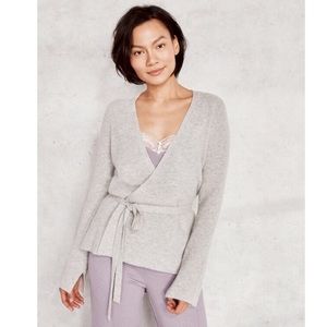 Haven Well Within Cashmere Ribbed Wrap Cardigan Sweater